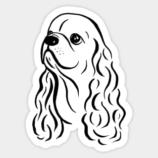 American Cocker Spaniel (Black and White) Sticker